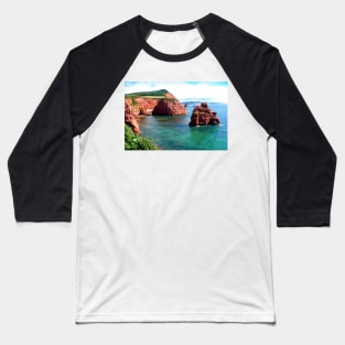 Ladram Bay Jurassic Coast Devon Baseball T-Shirt